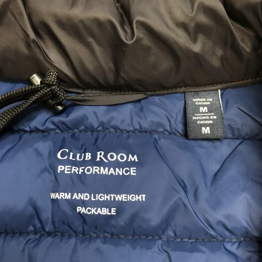 Club Room Men's Quilted Lightweight Puffer Softshell Vest Black MEDIUM